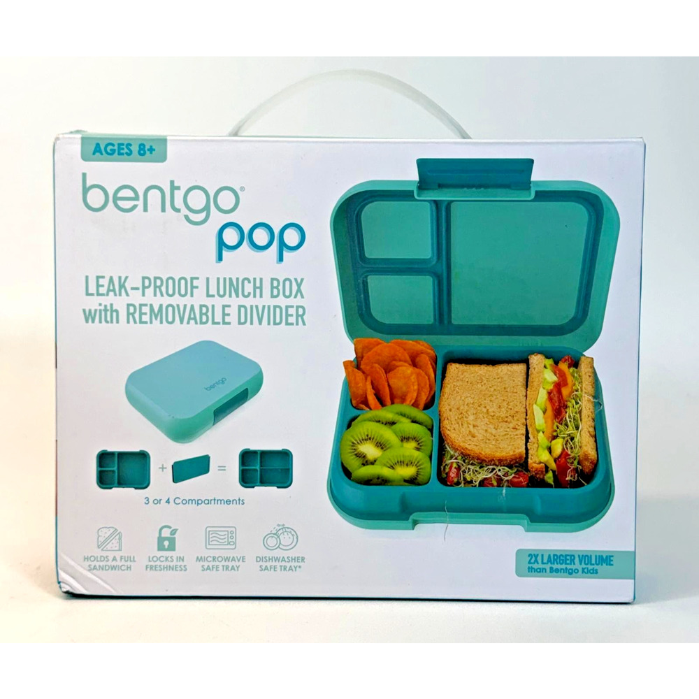 Bentgo Fresh Pop Lunch Bento Box Leak-Proof Lunch Box Aqua Green BOX